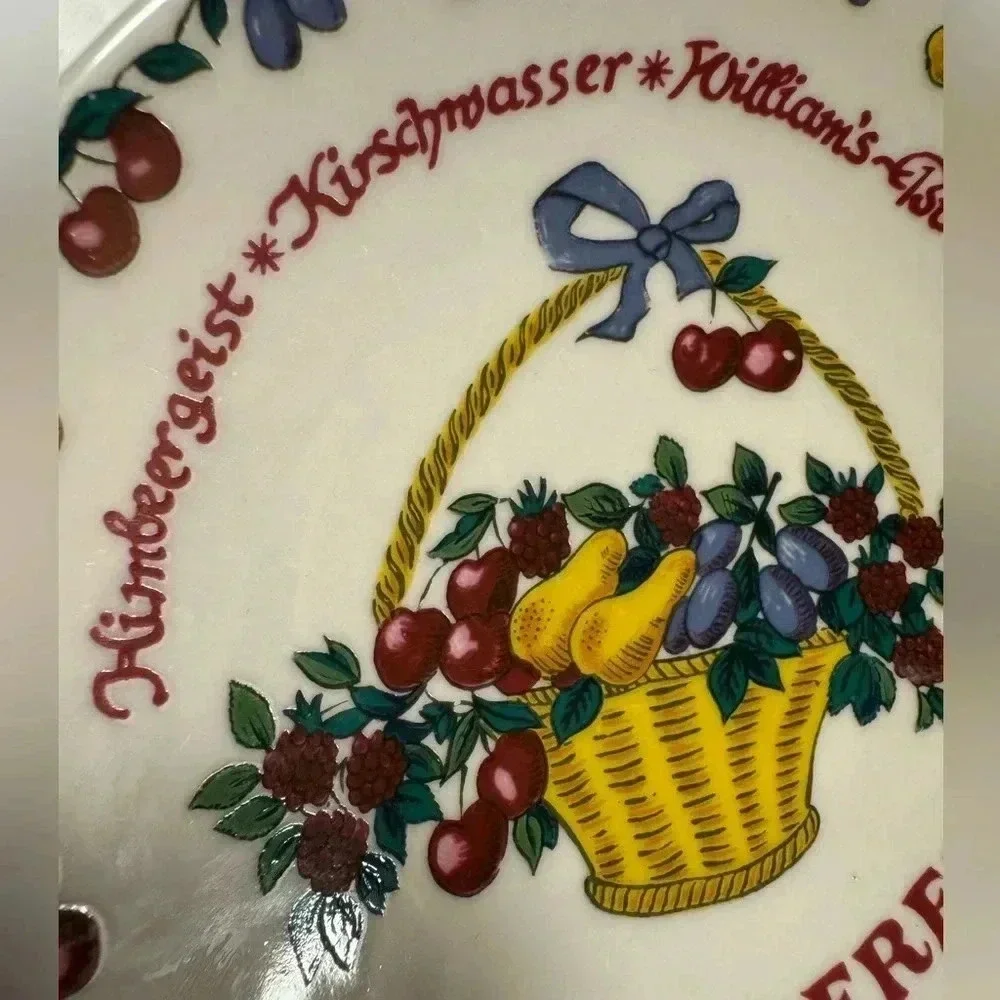 Vintage Schladerer German Liqueur Advertising Dish Bavarian Trinket Tray Dish